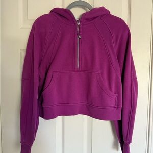 Lululemon women’s pink scuba oversized half zip hoodie